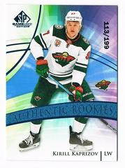 Kirill Kaprizov [Blue Burst] #180 Hockey Cards 2020 SP Game Used Prices