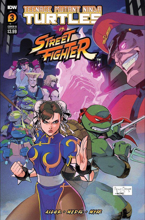 Teenage Mutant Ninja Turtles vs. Street Fighter [Brown] #3 (2023) Comic Books Teenage Mutant Ninja Turtles vs. Street Fighter