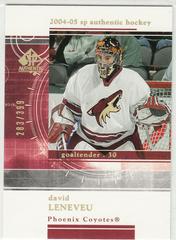 David Leneveu #RR23 Hockey Cards 2004 SP Authentic Rookie Redemption Prices