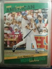 Juan Gonzalez #25 Baseball Cards 1993 Score Select Stat Leaders Prices