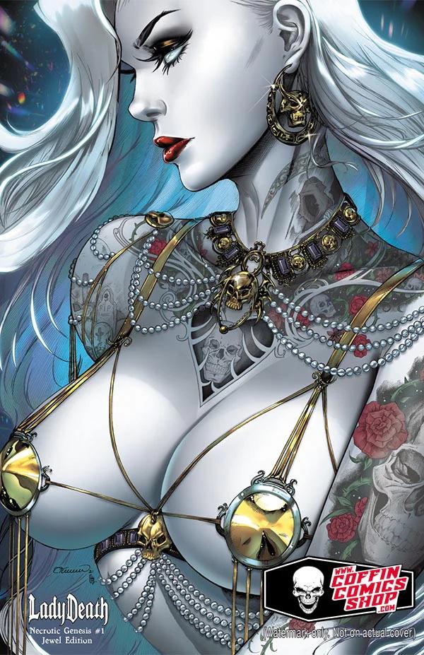 Lady Death: Necrotic Genesis [Jewel] #1 (2022) Comic Books Lady Death: Necrotic Genesis