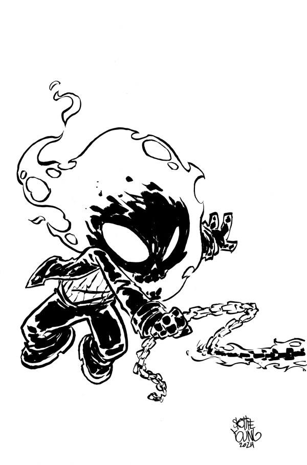 Ghost Rider: Final Vengeance [Young Sketch Virgin] #4 (2024) Comic Books Ghost Rider: Final Vengeance