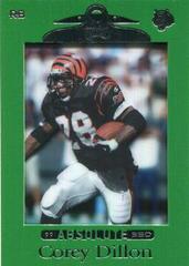 Corey Dillon [Green] #19 Football Cards 1999 Playoff Absolute Ssd Prices