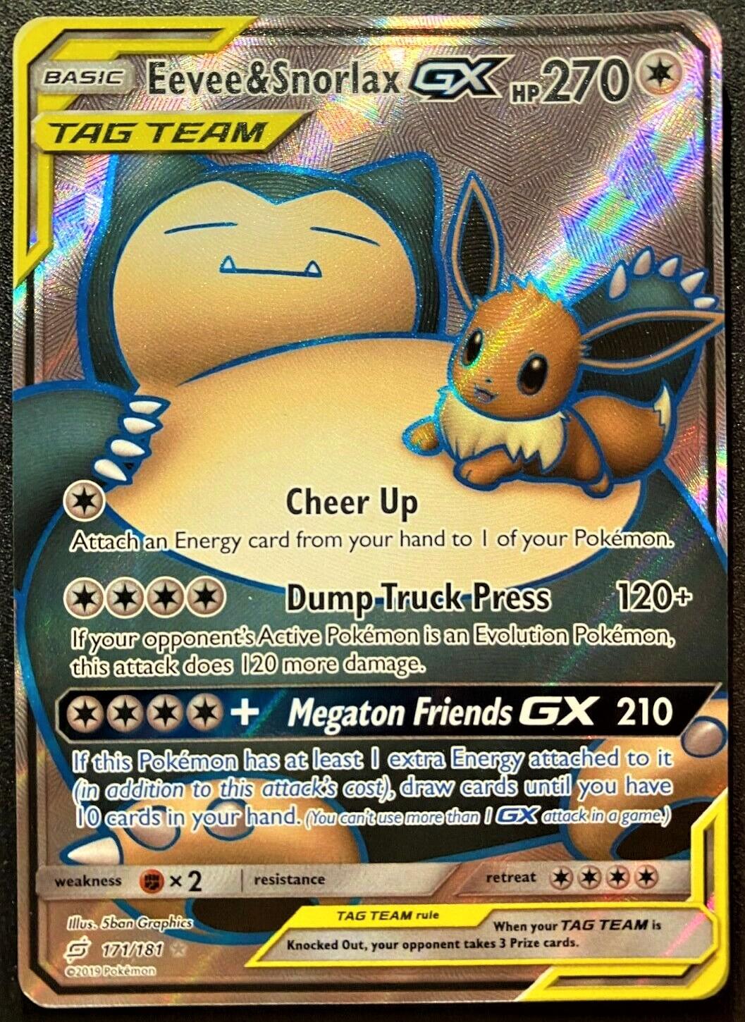 Eevee & Snorlax GX #171 Prices | Pokemon Team Up | Pokemon Cards