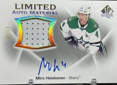 Miro Heiskanen #LAM-MH Hockey Cards 2021 SP Authentic Limited Auto Material Prices