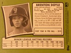 Rear | Brenton Doyle Baseball Cards 2020 Topps Heritage Minor League