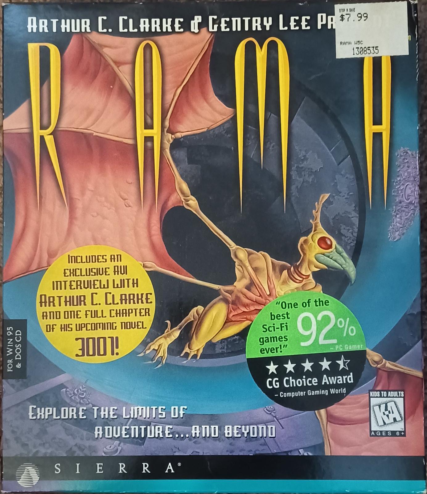 Hotsell Rare RAMA PC GAME Arthur C Clarke Windows 95/DOS NEW Sealed