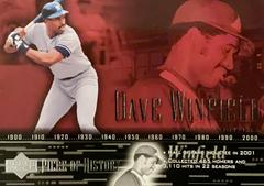 Dave Winfield #81 Baseball Cards 2002 Upper Deck Piece of History Prices