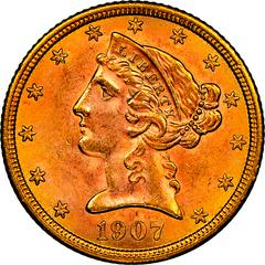 1907 D Coins Liberty Head Half Eagle Prices