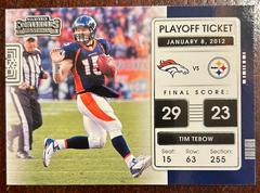 Tim Tebow #PLT-TTE Football Cards 2021 Panini Contenders Playoff Ticket Prices