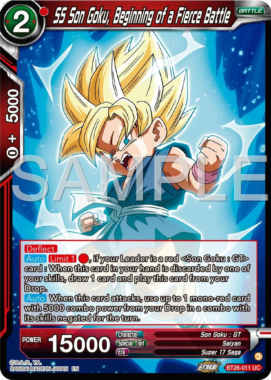 SS Son Goku, Beginning of a Fierce Battle BT26-011 Dragon Ball Super Ultimate Advent