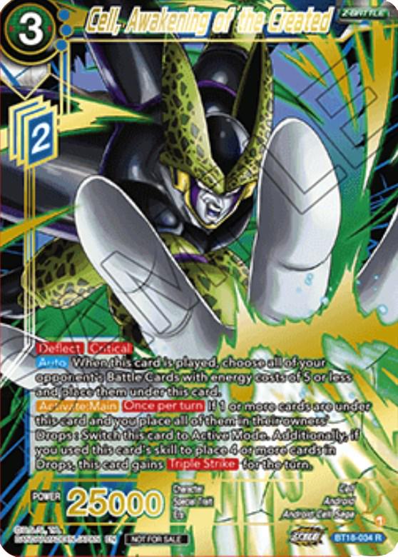 Cell, Awakening of the Created [Top 64] BT18-034 Dragon Ball Super Divine Multiverse Release Promos