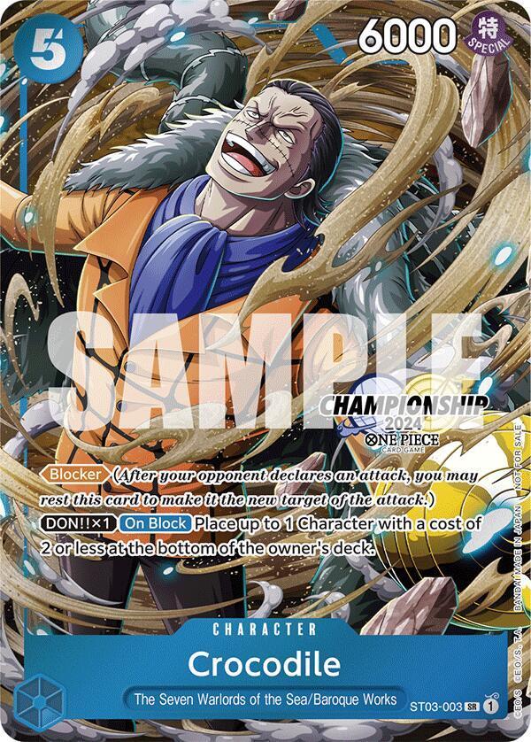 Crocodile [Championship 2024] ST03-003 One Piece Starter Deck 3: The Seven Warlords of the Sea