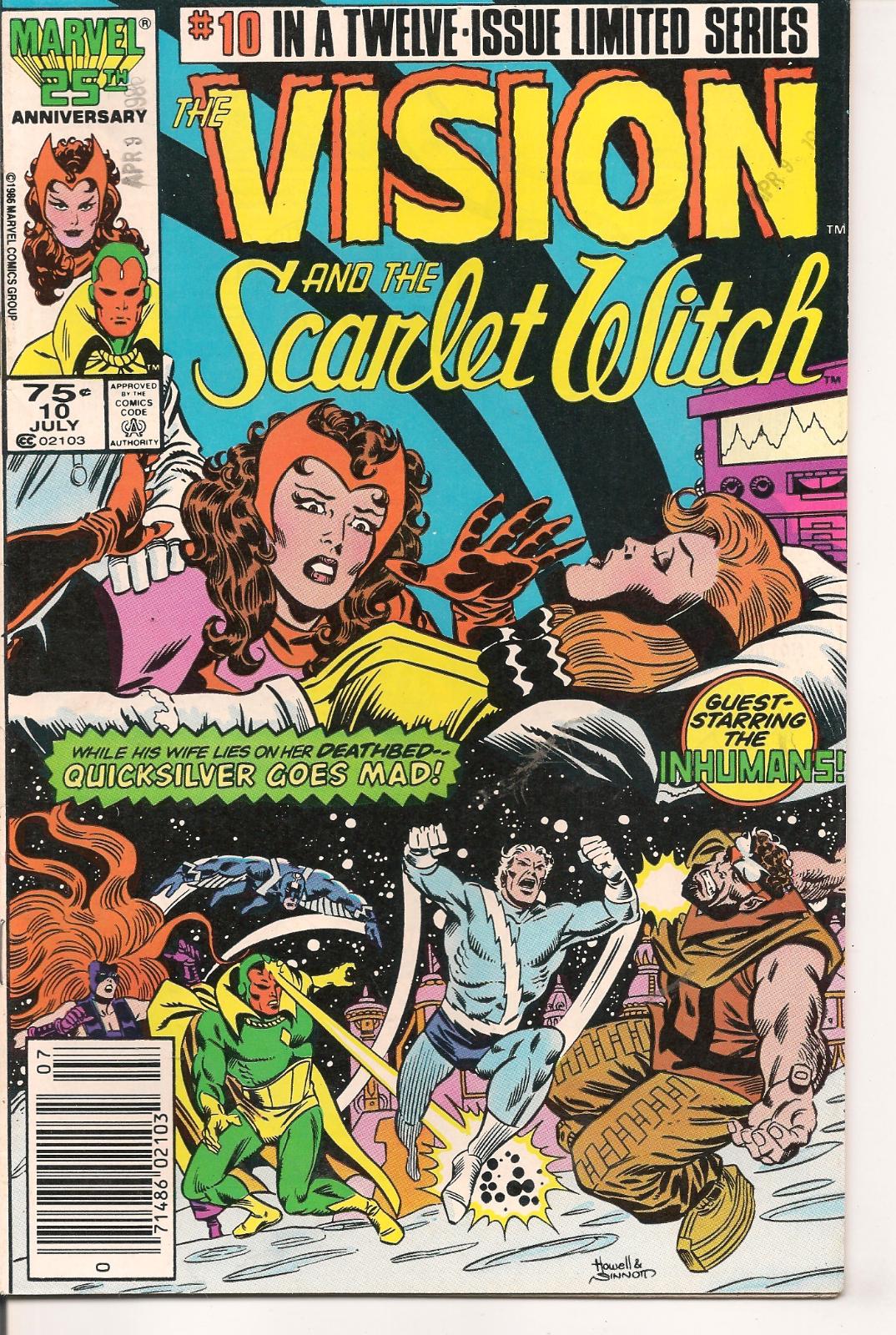 Vision And The Scarlet Witch [Newsstand] #10 (1986) Comic Books Vision and the Scarlet Witch