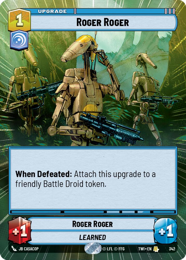 Roger Roger [Hyperspace Foil] #342 Star Wars Unlimited: Twilight of the Republic