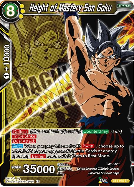 Height of Mastery Son Goku BT4-075 Dragon Ball Super Magnificent Collection Forsaken Warrior