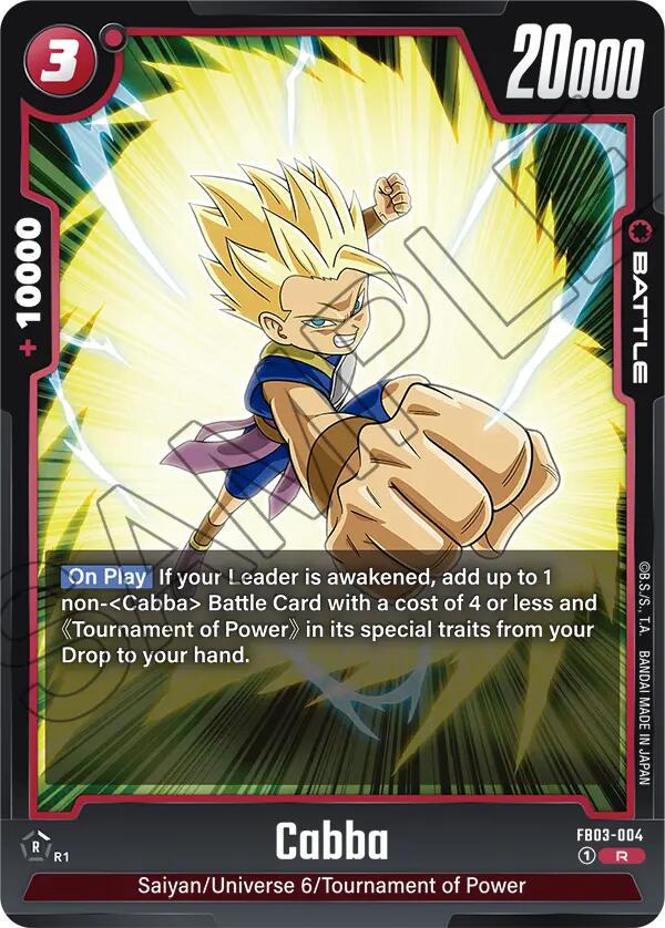 Cabba [Holo] FB03-004 Dragon Ball Fusion World Raging Roar