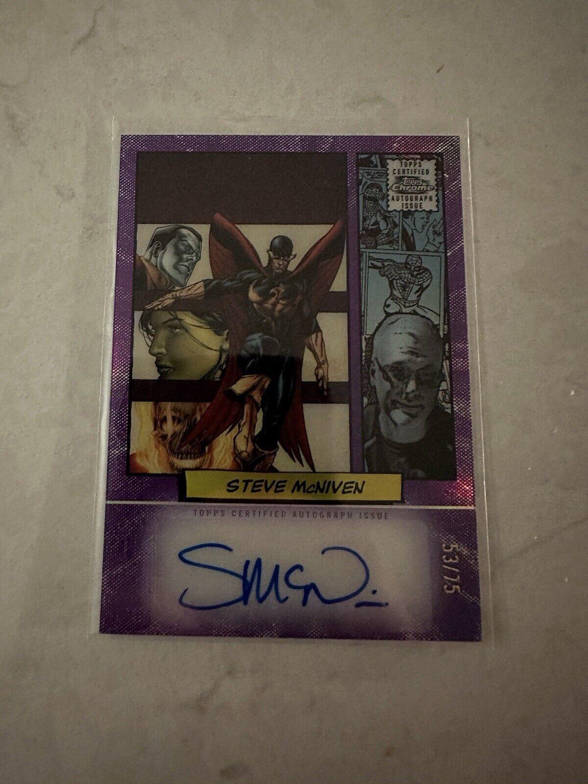 STEVE MCNIVEN [Purple Refractor] #CA-SM Marvel 2024 Topps Chrome Authentic Marvel Comic Book Artist Autograph