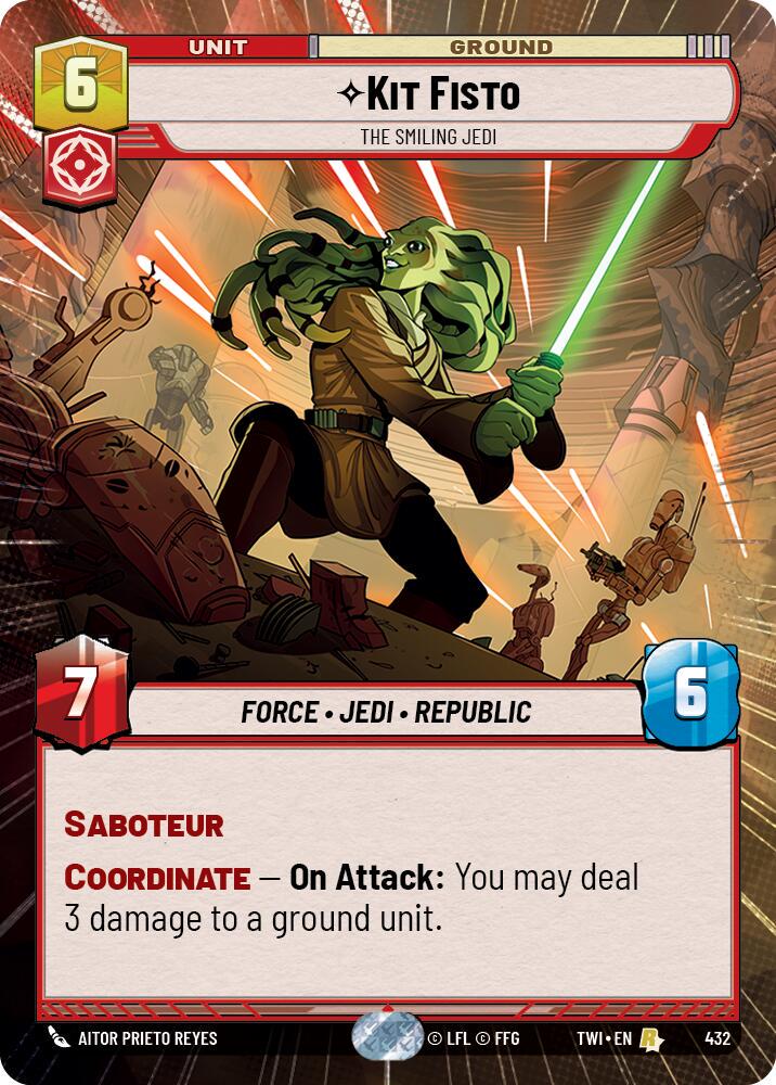 Kit Fisto - The Smiling Jedi [Hyperspace Foil] #432 Star Wars Unlimited: Twilight of the Republic