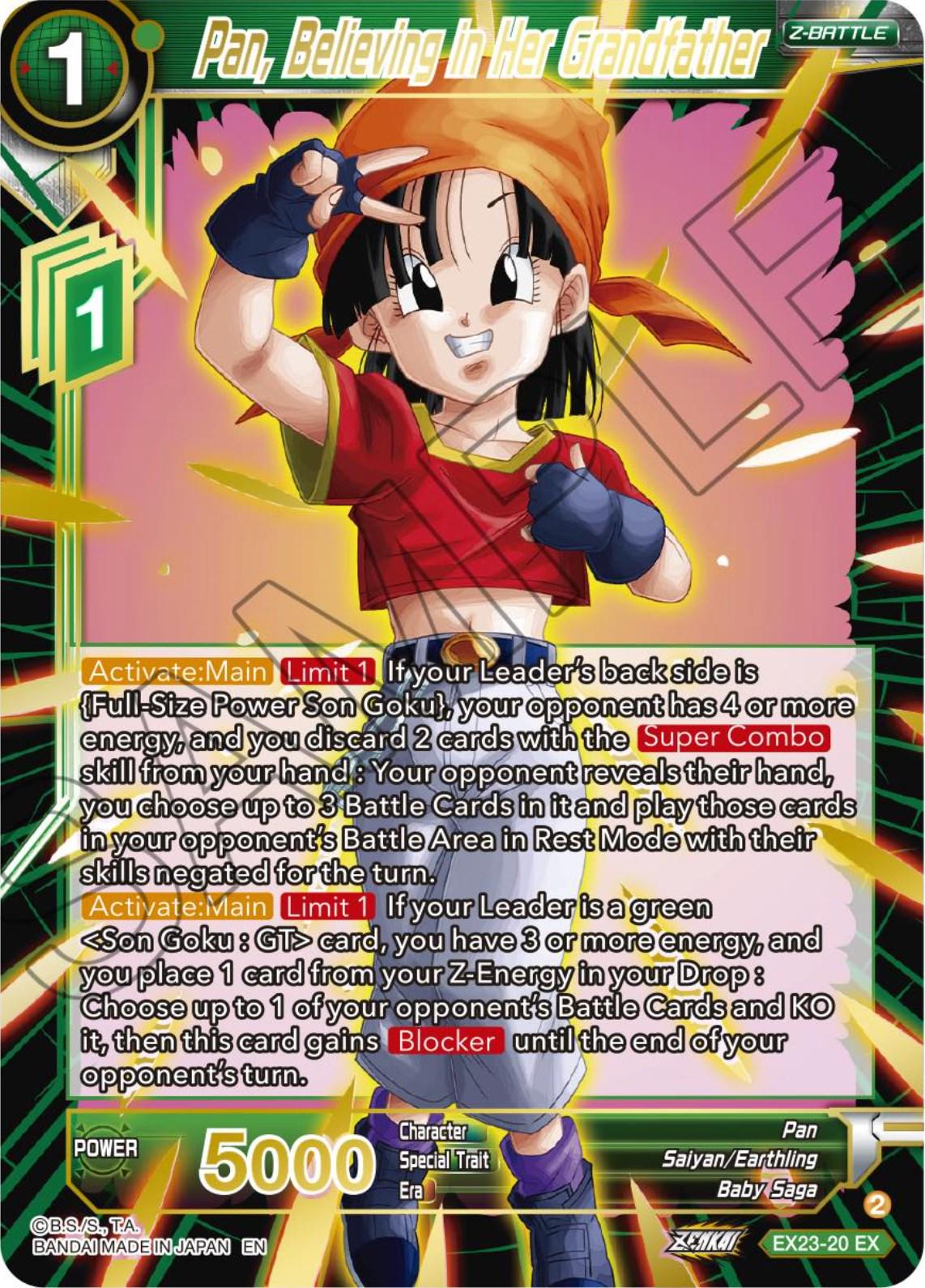 Pan, Believing in Her Grandfather [Foil] EX23-20 Dragon Ball Super Premium Anniversary Box 2023