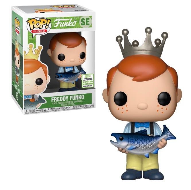 Freddy Funko [Holding Fish Yellow Pants] #SE Funko POP Freddy Funko