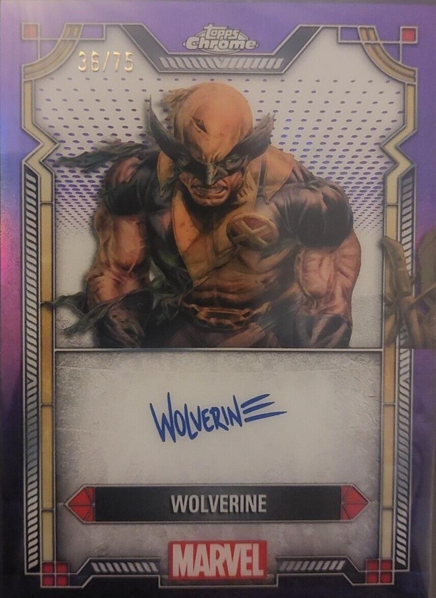 Wolverine [Purple Refractor] #MI-2 Marvel 2024 Topps Chrome Character Autograph