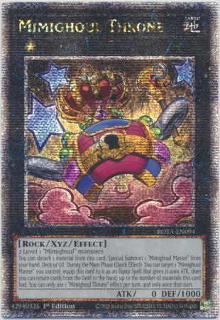 Mimighoul Throne [Quarter Century Secret Rare] ROTA-EN094 YuGiOh Rage of the Abyss