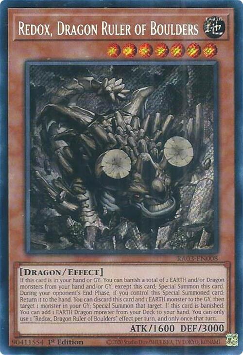 Redox, Dragon Ruler of Boulders [Quarter Century Secret Rare] RA03-EN008 YuGiOh Quarter Century Bonanza