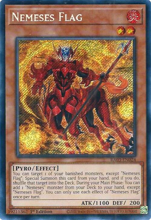 Nemeses Flag [Quarter Century Secret Rare] RA03-EN024 YuGiOh Quarter Century Bonanza