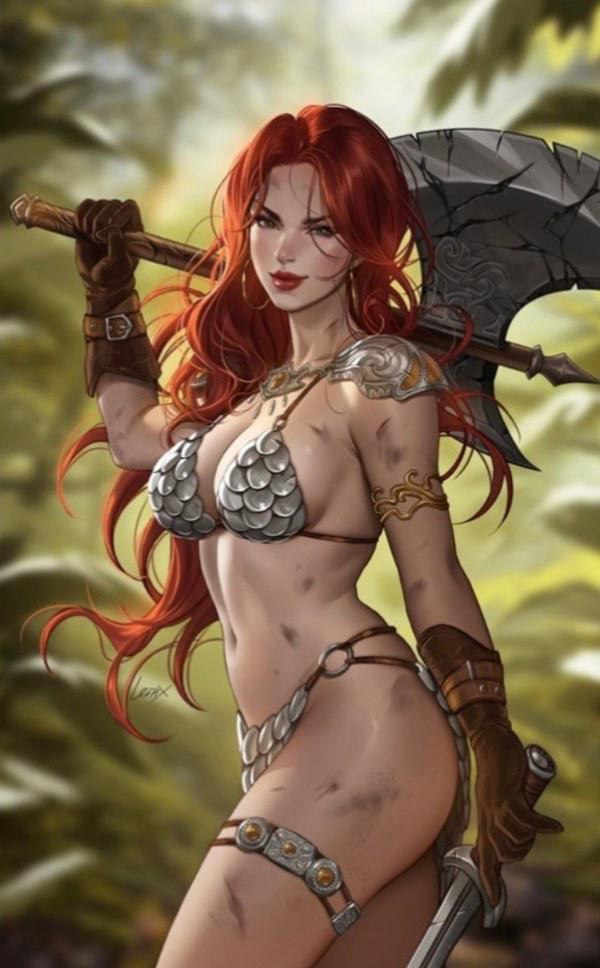 Red Sonja: Death and the Devil [Leirix Axe Virgin] #3 (2024) Comic Books Red Sonja: Death and the Devil