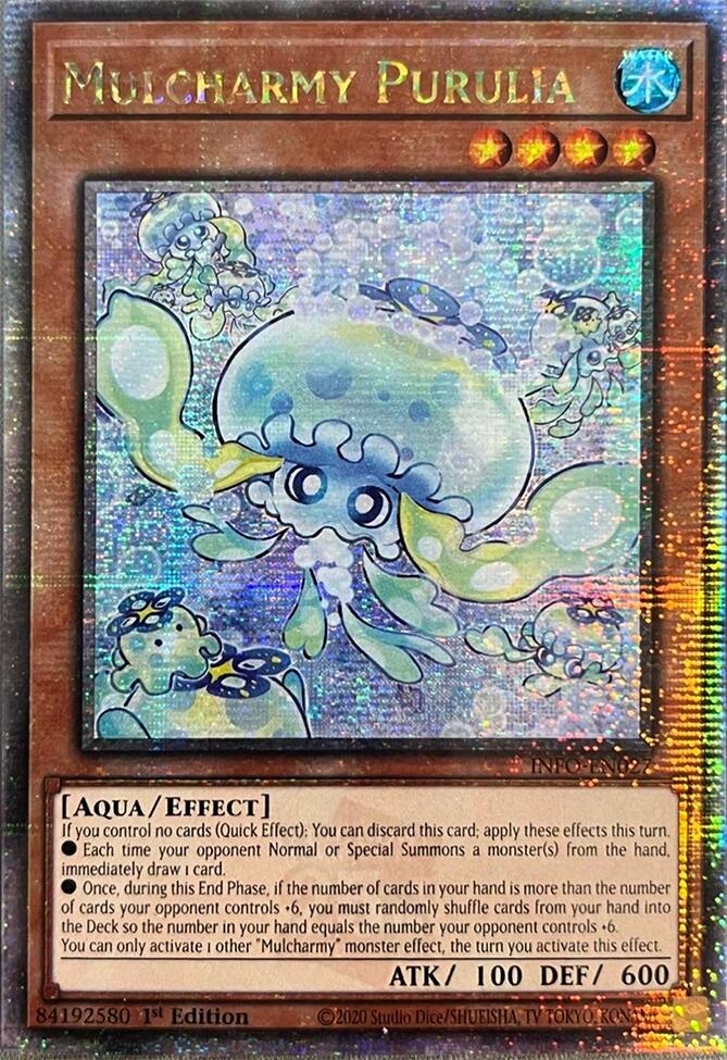 Mulcharmy Purulia [Quarter Century Secret Rare] INFO-EN027 YuGiOh The Infinite Forbidden