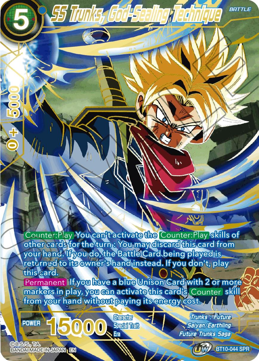 SS Trunks, God-Sealing Technique [SPR] BT10-044 Dragon Ball Super Rise of the Unison Warrior