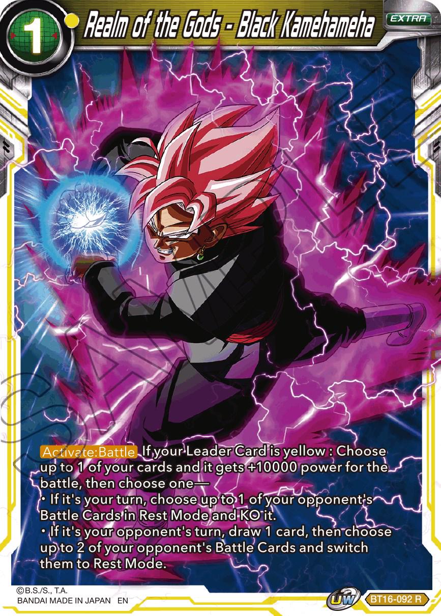 Realm of the Gods - Black Kamehameha BT16-092 Dragon Ball Super Realm of the Gods