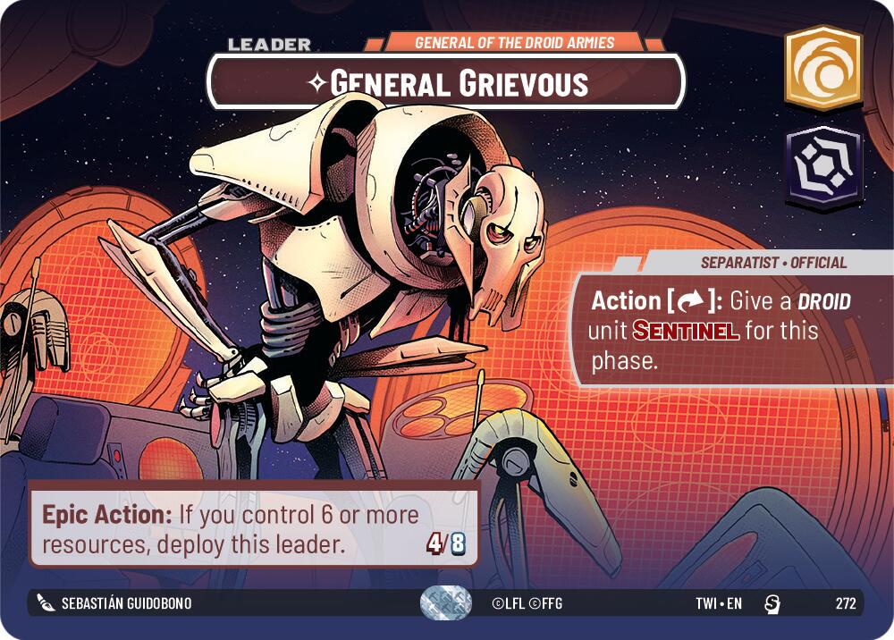 General Grievous - General of the Droid Armies [Showcase Foil] #272 Star Wars Unlimited: Twilight of the Republic