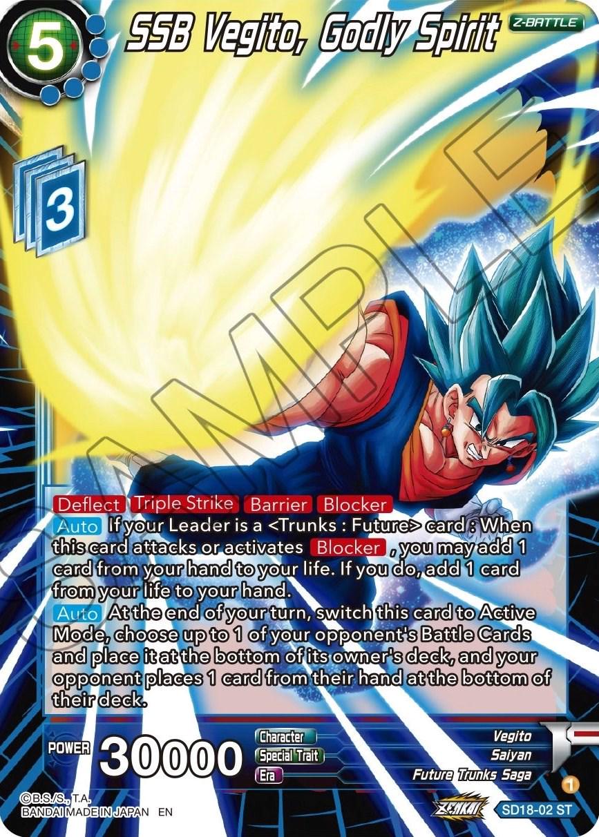 SSB Vegito, Godly Spirit SD18-02 Dragon Ball Super Dawn of the Z-Legends