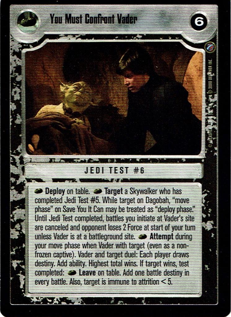 You Must Confront Vader [Limited] Star Wars CCG Death Star II