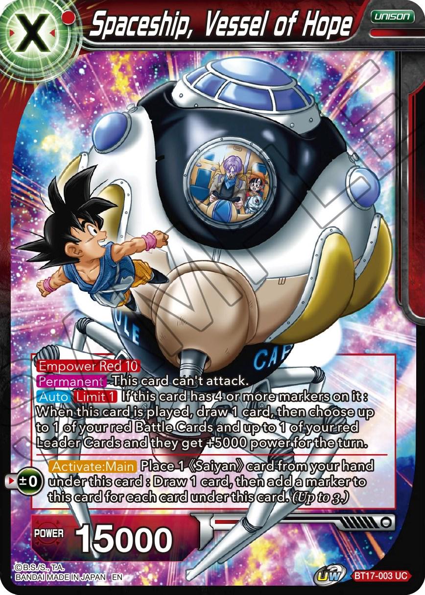 Spaceship, Vessel of Hope [Foil] BT17-003 Dragon Ball Super Ultimate Squad