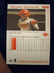 Back Of Card | Reggie Sanders Fleer 97 #303 Baseball Cards 1997 Fleer Tiffany