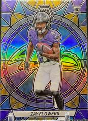 Zay Flowers #SG-30 Football Cards 2023 Panini Mosaic Stained Glass Prices