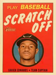 Xavier Edwards #7 Baseball Cards 2020 Topps Heritage 1971 Scratch Offs Prices