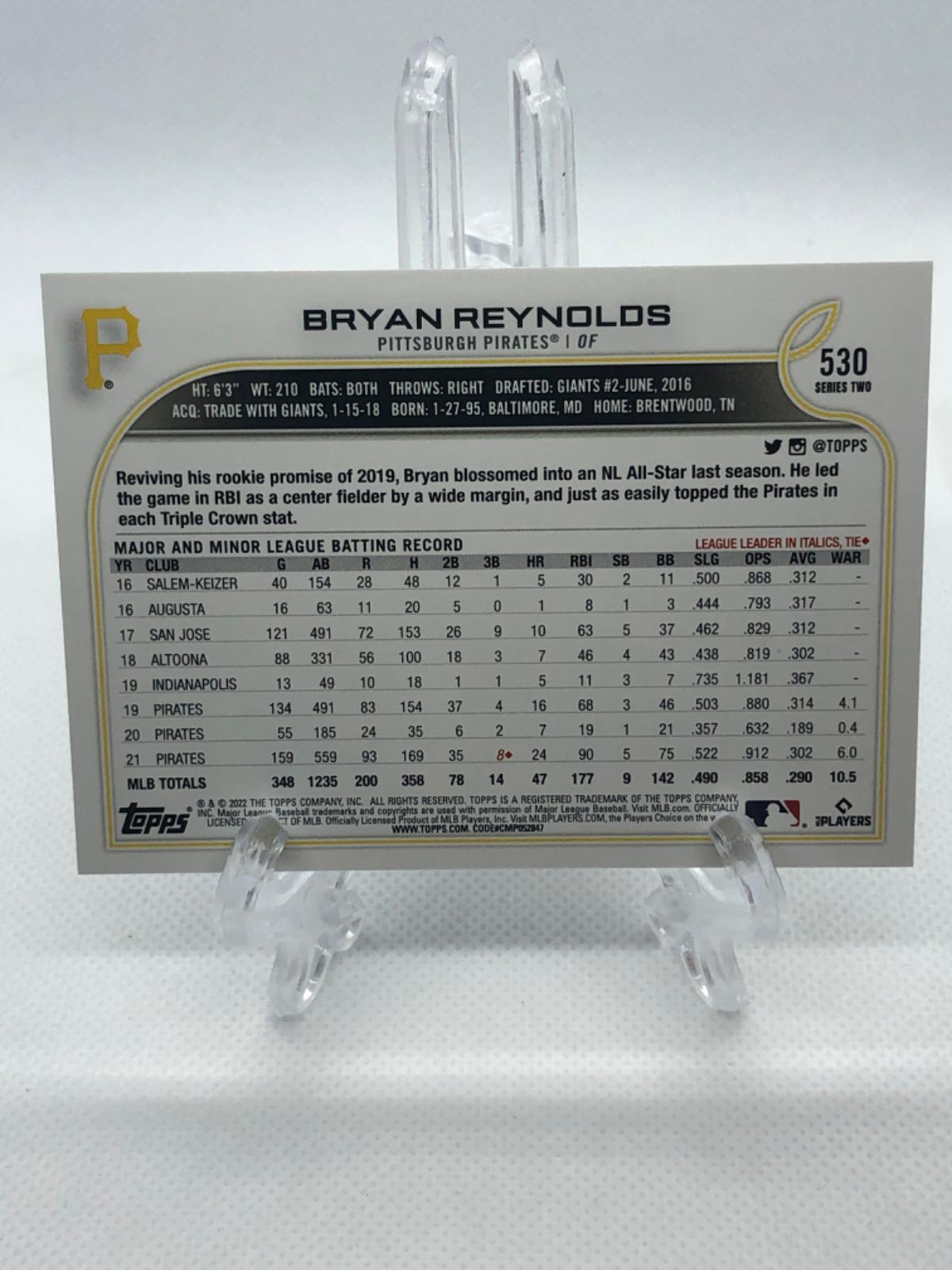 Bryan Reynolds 530 Prices 2022 Topps Baseball Cards