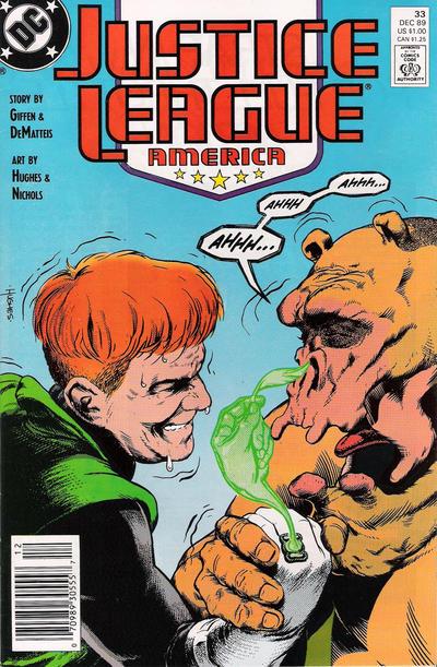 Justice League America [Newsstand] #33 (1989) Comic Books Justice League of America