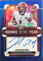 Jahan Dotson [Rookie of the Year Autograph Blue] #ROY-JD Football Cards 2022 Panini Contenders Optic Rookie of the Year Prices