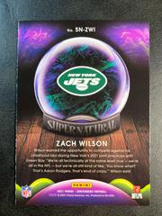 Back Of Zach Wilson Supernatural | Zach Wilson Football Cards 2021 Panini Contenders Supernatural