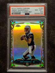 Jimmy Garoppolo [Throwing Camo Refractor] #150 Football Cards 2014 Topps Chrome Prices