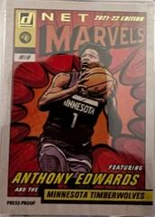 Anthony Edwards [Gold] #11 Basketball Cards 2021 Panini Donruss Net Marvels Prices