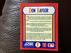 Don Baylor Baseball Cards 1990 Score Magic Motion Trivia Prices