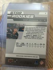 ? | Kent Johnson [Blue] Hockey Cards 2022 Upper Deck NHL Star Rookies Box Set