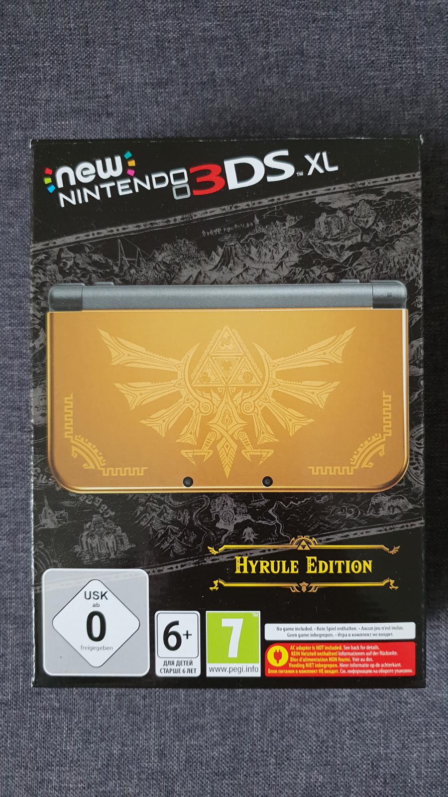 New Nintendo 3DS XL Hyrule Edition Item, Box, and Manual PAL