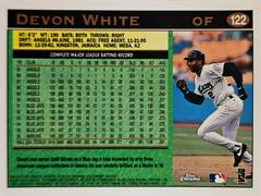 Rear | Devon White Baseball Cards 1997 Topps Chrome